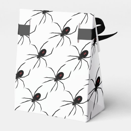 Eerie Black Widow Spiders Bedankdoosjes (Achterkant)