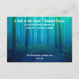 Eerie Blue Forest - 3x5 Uitnodiging voor spookbos