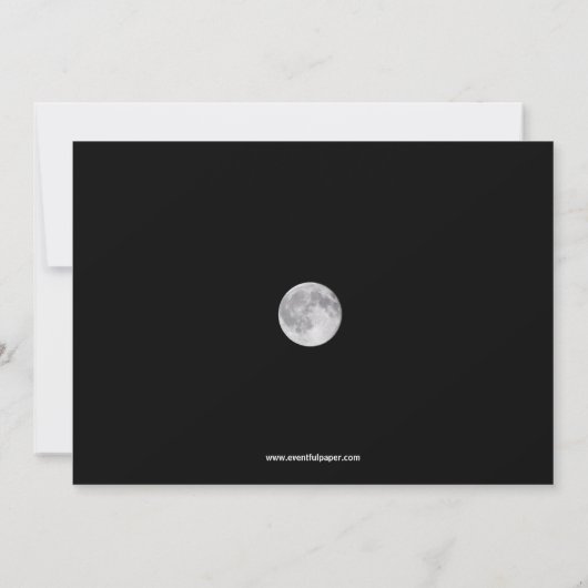 Eerie Blue Forest - Haunted Forest Invitation Kaart (Achterkant)