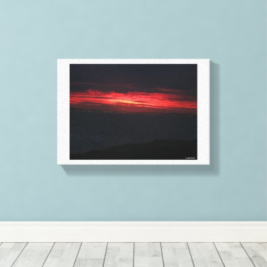 Eerie But Beautiful Sunset Canvas Afdruk (Insitu (Houten vloer))