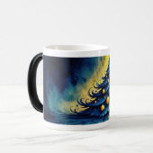 Eerie Christmas Night Tree Art Magische Mok (Voorkant links)