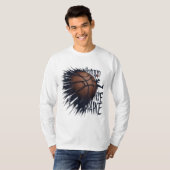 Eerie Dunk: Halloween-basketbalontwerp T-shirt (Voorkant volledig)