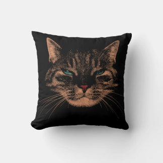 Eerie Eyes Cat Versteende Spint Halloween Cat Kussen