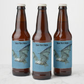 Eerie Flying Driedimensionale Look Bat Bier Etiket (Flessen)