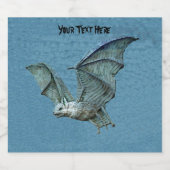 Eerie Flying Driedimensionale Look Bat Bier Etiket (Enkel label)