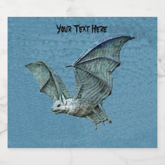 Eerie Flying Driedimensionale Look Bat Bier Etiket (Enkel label)