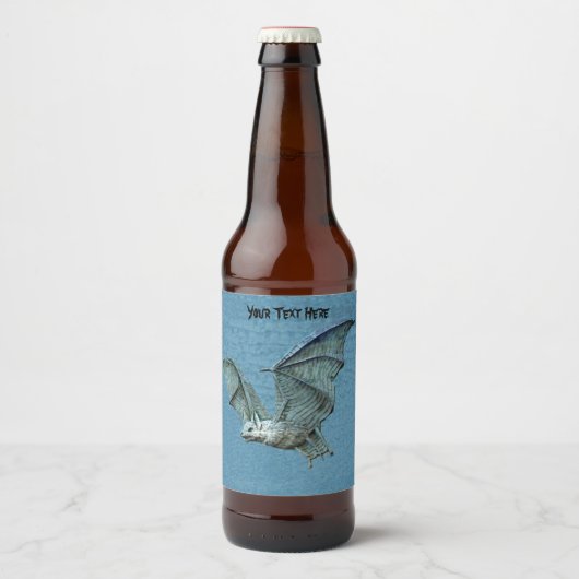 Eerie Flying Driedimensionale Look Bat Bier Etiket (Voorkant)