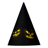 Eerie gele gele gelgele pompoen Halloween Feesthoedjes (Voorkant)