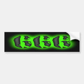 Eerie Ggloed Green 666 Bumpersticker (Voorkant)