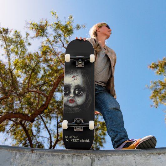 Eerie Gothic Doll met bloedhalloween Persoonlijk Skateboard (Buiten 1)