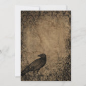  Eerie Gothic Spooky Raven Halloween Party Kaart (Achterkant)
