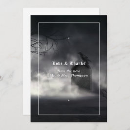 Eerie Gothic Wedding Bedankkaart