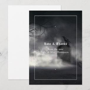 Eerie Gothic Wedding Bedankkaart