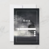 Eerie Gothic Wedding RSVP-kaart RSVP Kaartje (Voorkant)
