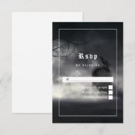 Eerie Gothic Wedding RSVP-kaart RSVP Kaartje
