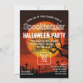 Eerie Graveyard: Halloween Spooky Kostuumfeest Kaart (Voorkant)