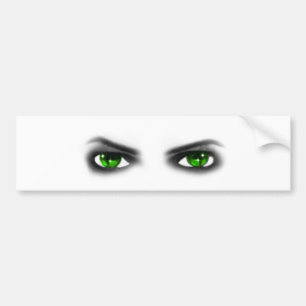 Eerie Green Eyes Bumpersticker
