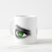 Eerie Green Eyes Koffiemok (Voorkant links)