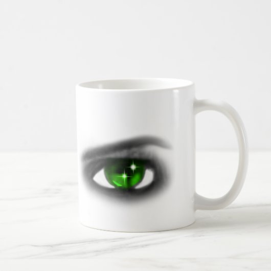 Eerie Green Eyes Koffiemok (Rechts)
