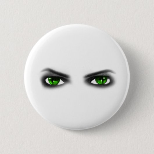 Eerie Green Eyes Ronde Button 5,7 Cm (Voorkant)