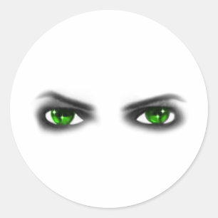 Eerie Green Eyes Ronde Sticker