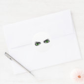 Eerie Green Eyes Ronde Sticker (Envelop)