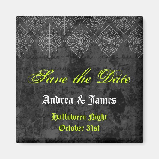 Eerie Halloween Bruiloft Save the Date Magnet (Voorkant)