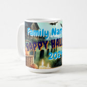 Eerie Halloween Night Waterverf Koffiemok (Voorkant links)