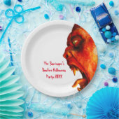 Eerie Horror Monster Halloween Party Papieren Bordje (Feest)