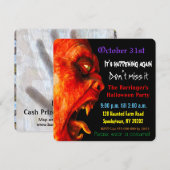 Eerie Horror Monster Volwassen Halloween Spooky Kaart (Voorkant / Achterkant)