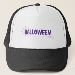 Eerie Lettering with Purple Halloween Mood Trucker Pet