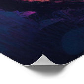 Eerie Magische Reuzenpaddestoel in bos Poster (Hoek)