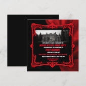 Eerie Mansion moord Mystery Party uitnodiging (Voorkant / Achterkant)