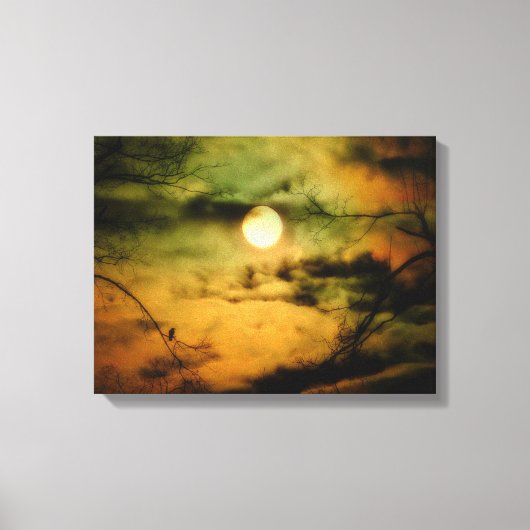 Eerie Moonlit Sky Canvas Afdruk (Voorkant)