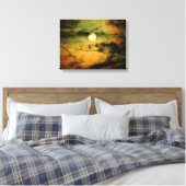 Eerie Moonlit Sky Canvas Afdruk (Insitu (Slaapkamer))