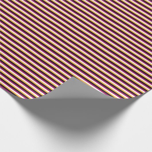 Eerie nacht spooky strepen Halloween patroon Cadeaupapier (Hoek)