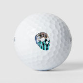 Eerie-negatief afbeelding van een geschilderde sch golfballen (Voorkant)