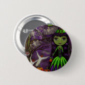 Eerie Night Halloween Button (Voorkant /achterkant)