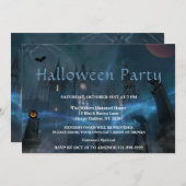 Eerie Night Halloween Party Invitation Kaart (Voorkant / Achterkant)