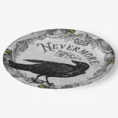 Eerie Raven Halloween Party Horror Papieren Bordje (Gekanteld)