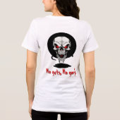 Eerie Red-Eyed Skull Illustratie - Dark Gothic Tri-Blend Shirt (Achterkant)