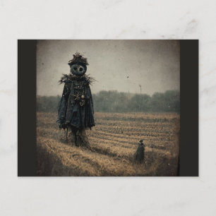 Eerie Scarecrow Feestdagenkaart