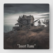 Eerie Seclusion Vierkante Klok (Voorkant)