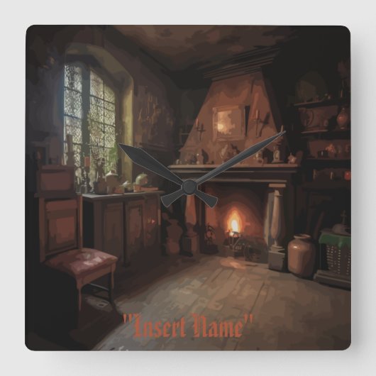 Eerie Seclusion Vierkante Klok (Voorkant)