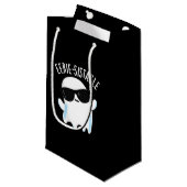Eerie-sistable Funny Ghost Pun Dark BG Klein Cadeauzakje (Voorkant Gekanteld)