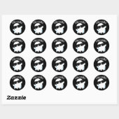 Eerie-sistable Funny Ghost Pun Dark BG Ronde Sticker (Vel)