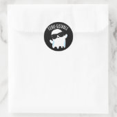 Eerie-sistable Funny Ghost Pun Dark BG Ronde Sticker (Tas)
