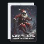 Eerie Skeleton Santa Ski Gothic Macabre Christmas Feestdagenkaart<br><div class="desc">Eerie Skull Santa Ski Gothic Macabre Christmas Holiday Kaart</div>