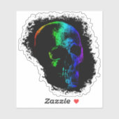 EERIE SKULL-regenboog Sticker (Vel)