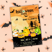 Eerie spooky schedel maan Jack-O-Lantern Halloween Kaart